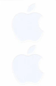 Two (2) Authentic APPLE Logo Decal Stickers - Photo 1/2
