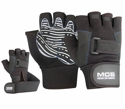 Handle Bar Grip Cycling Gloves Rubber Padded Extra Grip! Strap for Comfort Fit! - Image 1 of 4