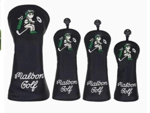 Malbon 4pcs Black Golf Club Headcover Driver Fairway UT Leather Durable New1 - Picture 1 of 1