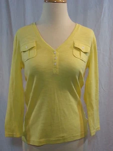 Blusa/camisa/top CHAPS para mujer tejido amarillo talla X pequeña nueva con etiquetas - Imagen 1 de 2