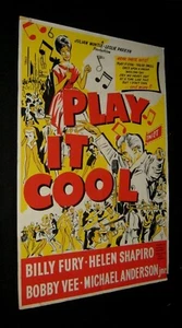Original British One Sheet PLAY IT KOOL Bobby Vee BILLY FURY Helen Shapiro - Picture 1 of 1