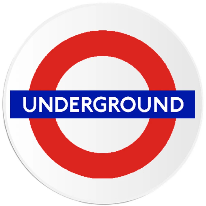 伦敦地铁符号 - 3 包圆形贴纸 3 英寸 - 英国火车 — 第 1/1 张图片