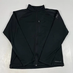Merrell Jacket Mens Large Black Wicking Full Zip Lined Trail Hiking Ski Climbing - Picture 1 of 11