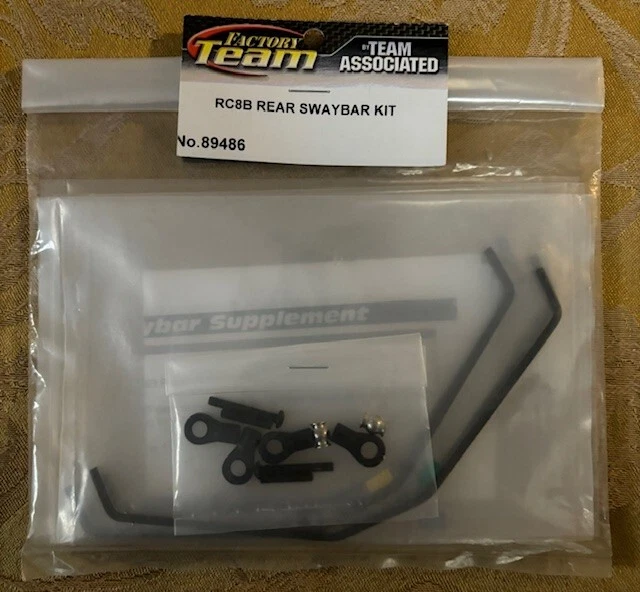 Team Associated Part #89486: RC8B Rear Sway Bar Kit; NISP - Image 1 of 1