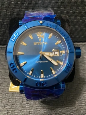 Invicta 48mm Sea Base automático edição limitada banhado a azul, modelo de relógio #33384 - Imagem 1 de 4