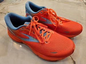 Brooks Ghost 15 Herren Größe 11,5 Orange Blau Athletisch Laufen Fitnessschuhe Turnschuhe - Bild 1 von 7