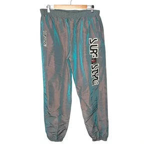 SURF STYLE x Vintage 90s Iridescent Windbreaker Swishy Pants - Large - Picture 1 of 8