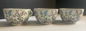 3 Woods Burslem  Indian Tree Clobbered Transferware Coffee/Tea Cups England-1931 - Picture 1 of 15