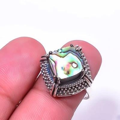 Mermaid Dream Abalone Shell 925 Sterling Silver Ring 7 R26, Christmas Gift - Image 1 of 4