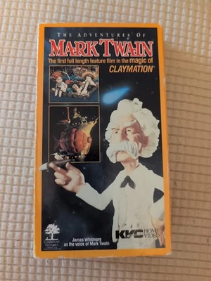 The Adventures of Mark Twain VHS 1985 Claymation Movie Will Vinton Tom Sawyer - Image 1 of 4