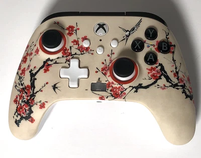 Power A Microsoft Xbox Controller RARE Red Blossoms Controller Only No Cables - Image 1 of 4