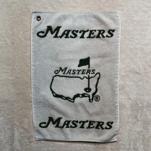Vintage Masters Tournament Golf Caddy Caddie Towel White with Green  23" x 15" - Picture 1 of 11