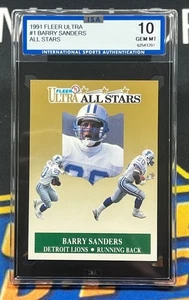 ISA 10 1991 Fleer Ultra All-Stars #1 Barry Sanders LIONS - Picture 1 of 2