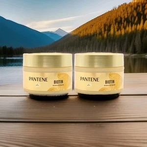 2 Pantene Biotin Miracle Haarmaske je 6,42 Oz. Haarmaske wöchentlich pflegend Rarität - Bild 1 von 5