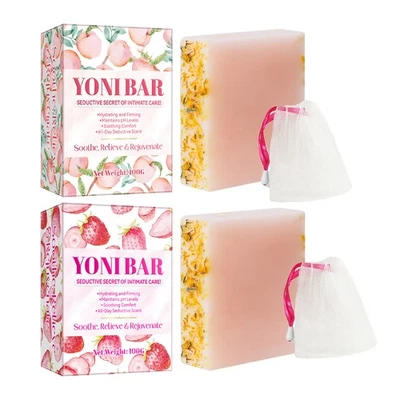 2PCS Yoni Soap Bars With Foaming net For Women 100% Handmade Natural PH Balanced - Image 1 of 4
