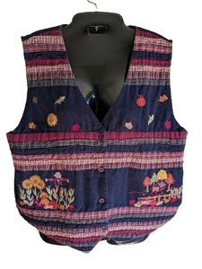 Damen Trägertop Größe L/XL bestickt Herbst Herbst Halloween süß Kürbis Bauernhof - Bild 1 von 9