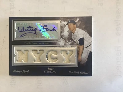 2008 Topps Sterling Career Stats Whitey Ford Auto Relic #4CSA-61  02 /10 - Image 1 of 4