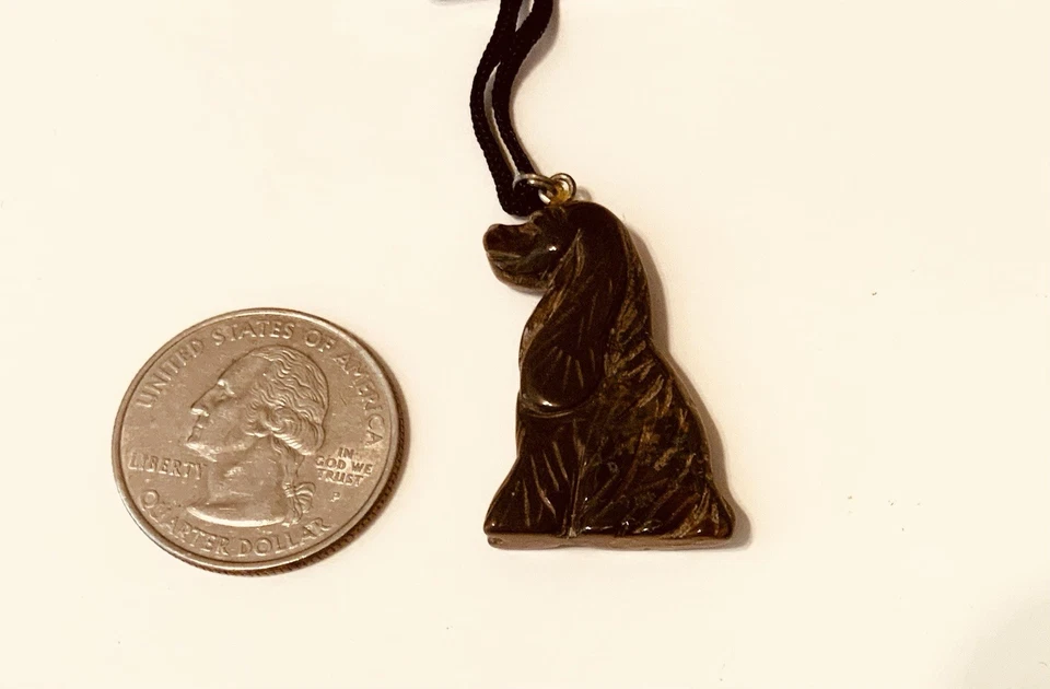 Кулон ручной работы кокер-спаниель тигрей - Изображение 1 из 1