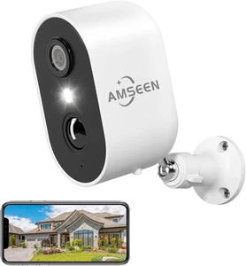 2K Outdoor Wireless Überwachungskamera, 3MP Home WiFi Akku CCTV App Control Cam - Bild 1 von 6