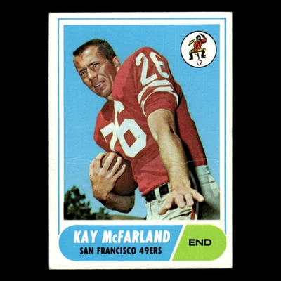 Kay McFarland #113 1968 Topps (creased) San Francisco 49ers Football Card NFL VG - Image 1 of 3