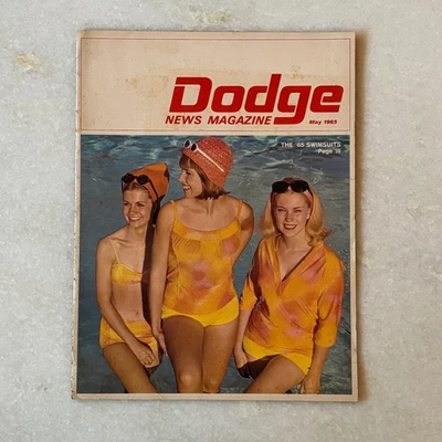 Dodge News Magazine May 1965 Vintage '65 Swimsuits Coronet Cars Chrysler Foto 1 de 4