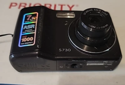 Cámara digital Samsung S730 negra 7,2 MP 2,5" LCD 3x zoom óptico PROBADA/FUNCIONANDO Foto 1 de 4