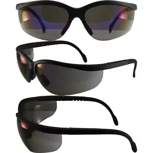 BLUE MOON SAFETY GLASSES SUNGLASSES GLOBAL VISION BLUE MIRROR - Picture 1 of 2