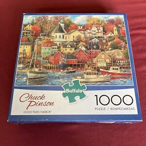 New! Buffalo Games Chuck Pinson Good Times Harbor 1000 Piece Jigsaw Puzzle