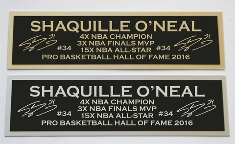Shaquille O' Neal Shaq nameplate for signed basketball photo jersey or case Cover