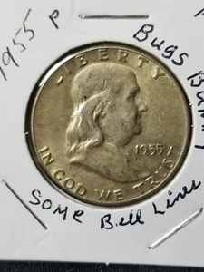 1955 50C "Bugs Bunny" FS-401 FBL Franklin Half Dollar - Picture 1 of 4