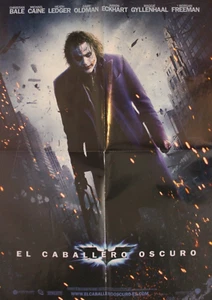 Póster de la película Batman el Caballero Oscuro 2008 22,5" x 16,2" España Heath Ledger Joker - Imagen 1 de 8