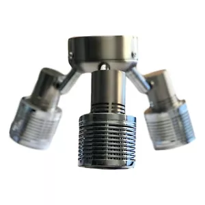 3 Spotlight Brushed Chrome Ceiling Fan light Directional Indoor LED compatible - Picture 1 of 5
