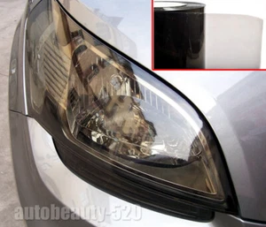 0.3M x 1.5M Gloss Car Headlight Taillight Tint Vinyl Wrap Sticker Light Black AM - Picture 1 of 2