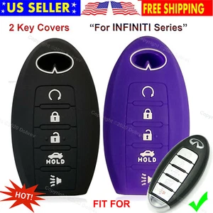 2pcs 5B Silicone Cover Holder Protector Case Fob Entry Holder for Infiniti Key - Picture 1 of 5