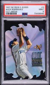 1997 Fleer Skybox E-X2000 E-X Cut Above Alex Rodriguez SP DIE-CUT #3 PSA 9 MINT - Picture 1 of 2
