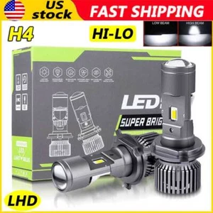 H4 9003 Mini Bi-LED Projector Lens Headlight Kit 100W 50000LM Hi-Lo Retrofit LHD - Picture 1 of 15