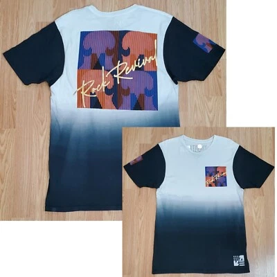 Rock Revival короткий рукав футболка dip краситель графический напечатанный металлический логотип черный - Изображение 1 из 4