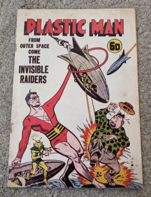 PLASTIC MAN #45 GOLDEN AGE QUALITY COMICS 1954 VG RARE UK EDITION - Image 1 of 4
