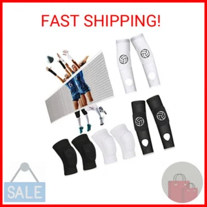 8 Pcs Volleyball Arm Sleeves and Knee Pads for Women Soft Breathable Dance Knee  - Picture 1 of 2