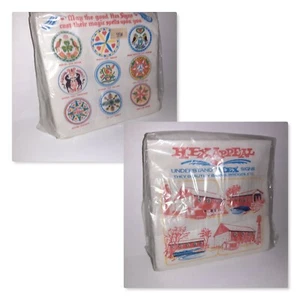 Vintage Cocktail Napkins Set Pennsylvania Dutch Hex Signs Magic Spells NEW 5x5 - Picture 1 of 8