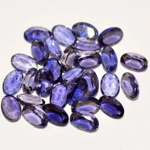 10.60 Cts Natural Iolite Oval Cut 6x4 mm 29 Pcs Lustrous Blue Loose Gemstones - Picture 1 of 2