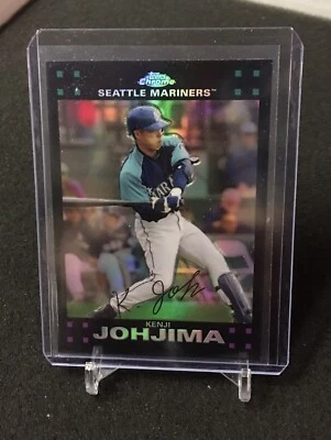 Kenji Johjima Refractor 2007 Topps Chrome card 129 Mariners - Image 1 of 3