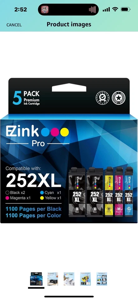 ink cartridge 252 Ez Link - Image 1 of 1