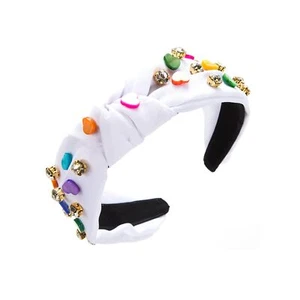 Heart Headband for Women Girls Knotted Headband Colorful Hearts Rhinestone Em... - Picture 1 of 4