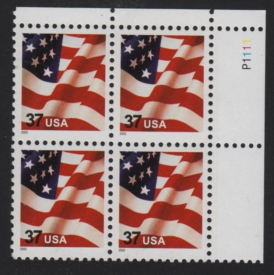 2003 FLAG Sc 3629F plate block of 4 MNH low printing WAG CV $25 - Image 1 of 2
