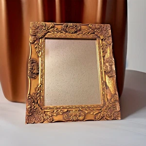 BAZAR INTERNACIONAL DE COLECCIÓN. Espejo con marco rectangular Queen Ann de madera dorada 13"x11" - Imagen 1 de 21