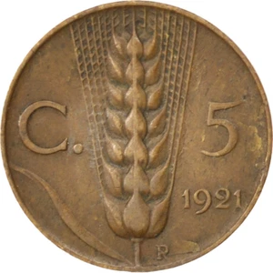 Italy Coin 5 Centesimi - Vittorio Emanuele III | Ear of Wheat | 1919 - 1937 - Picture 1 of 12