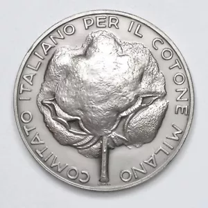 * ITALIEN, MAILAND MEDAILLE ITALIENISCHES BAUMWOLLKOMITEE Silber mit Etui - Bild 1 von 3