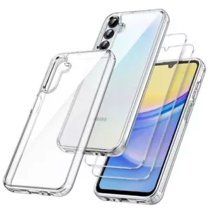 3 in 1 Case for Samsung Galaxy A15 5G / 4G 6.5-Inch, with 2-Pack Screen Clear - Picture 1 of 7