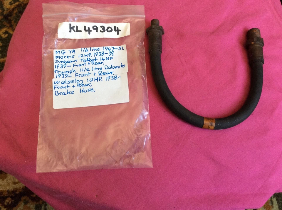 MANGUERA DE FRENO WOLSELEY ALLARD TRIUMPH SUNBEAM TALBOT AÑOS 30. Delantero y trasero.  Foto 1 de 1